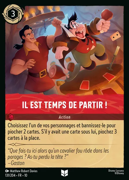 Il est temps de partir !, carte Disney Lorcana CH10-131 — extension Lueurs dans les Profondeurs