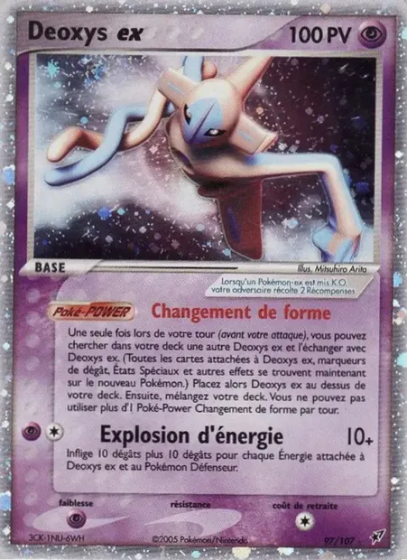 Deoxys ex, carte Pokémon DX 97 — extension EX Deoxys