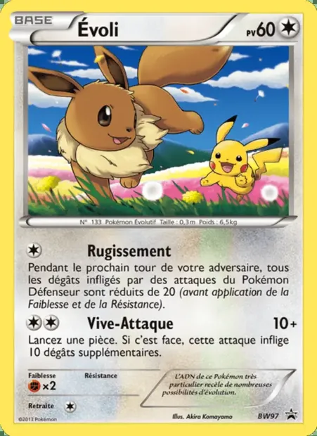 Évoli, carte Pokémon BW 97 — extension Promo BW