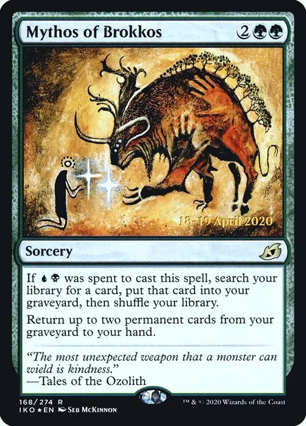 Mythe de Brokkos, carte Magic PIKO 168s — extension Ikoria: Lair of Behemoths Promos