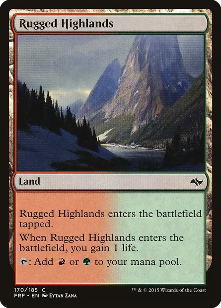 Rugged Highlands, Magic card FRF 170 — Fate Reforged set
