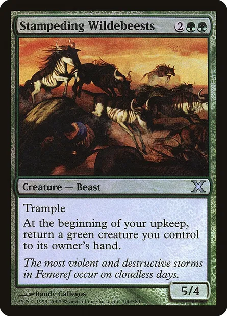 Stampeding Wildebeests, Magic card 10E 300★ — Tenth Edition set