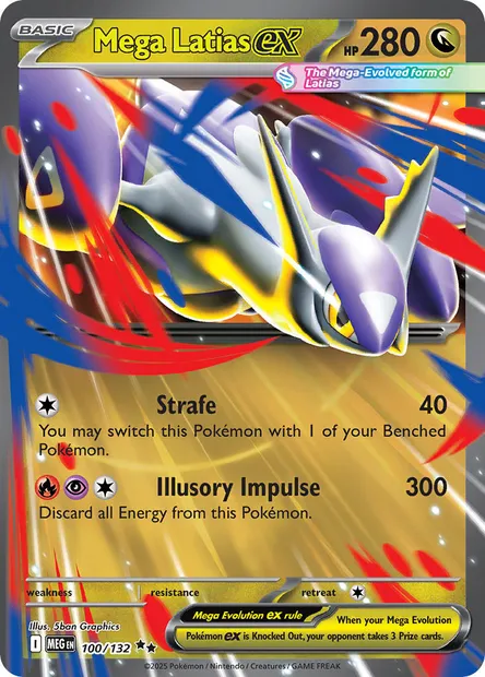 Mega Latias ex, Pokémon card MEG 100 — Mega Evolution set