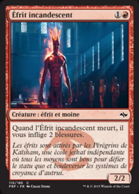 Éfrit incandescent, carte Magic FRF 115 — extension Destin reforgé