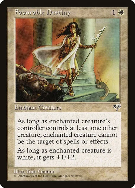 Favorable Destiny, Magic card MIR 16 — Mirage set