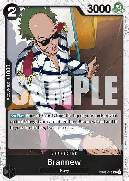 Brannew, One Piece card OP03-089 — PILLARS OF STRENGTH set