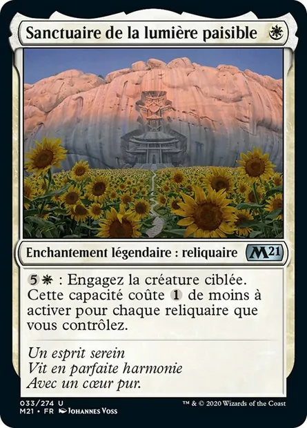 Sanctuaire de la lumière paisible, carte Magic M21 33 — extension Core Set 2021