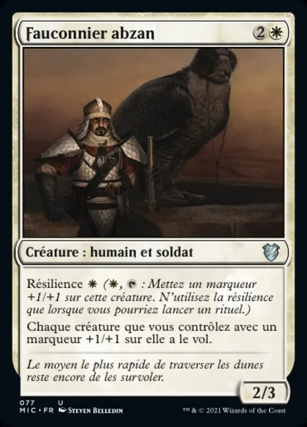 Fauconnier abzan, carte Magic MIC 77 — extension Midnight Hunt Commander