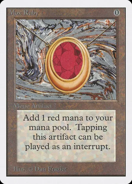 Mox Ruby, Magic card 2ED 265 — Unlimited Edition set