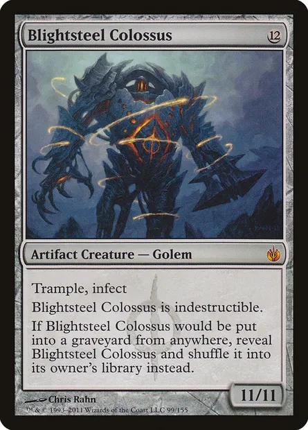 Blightsteel Colossus, Magic card MBS 99 — Mirrodin Besieged set