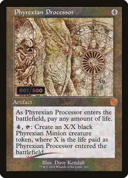 Processeur phyrexian, carte Magic BRR 102z — extension The Brothers' War Retro Artifacts