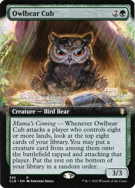 Owlbear Cub, Magic card CLB 592 — Commander Legends: Battle for Baldur's Gate set