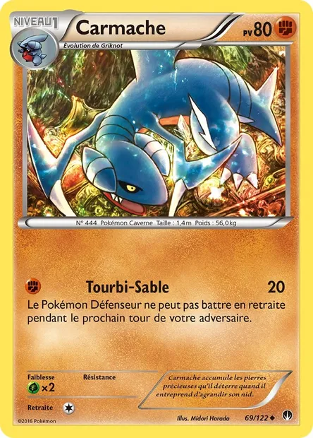 Carmache, carte Pokémon BKP 69 — extension Rupture Turbo