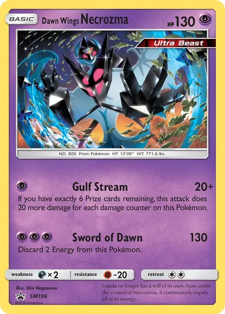Dawn Wings Necrozma, Pokémon card SM 106 — SM Black Star Promos set