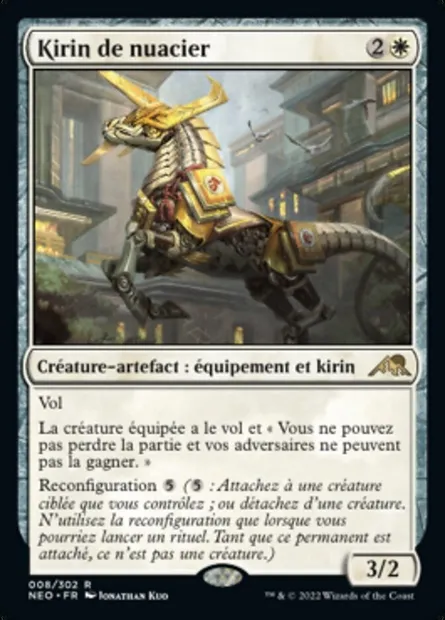 Kirin de nuacier, carte Magic NEO 8 — extension Kamigawa: La Dynastie Néon