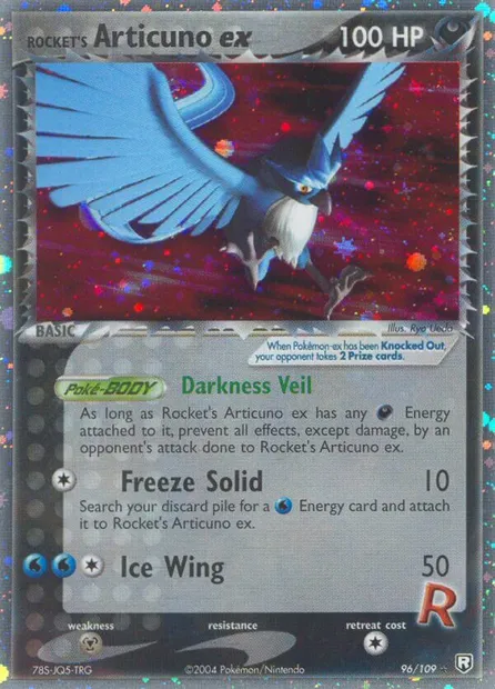 Rocket's Articuno ex, Pokémon card TRR 96 — Team Rocket Returns set