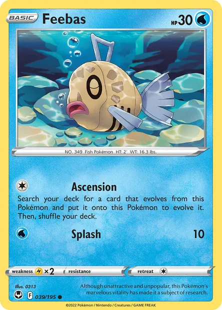 Feebas, Pokémon card SIT 039 — Silver Tempest set