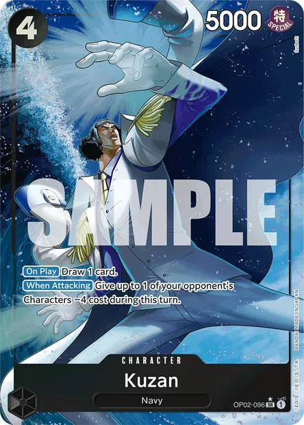 Kuzan, One Piece card OP02-096 — PARAMOUNT WAR set