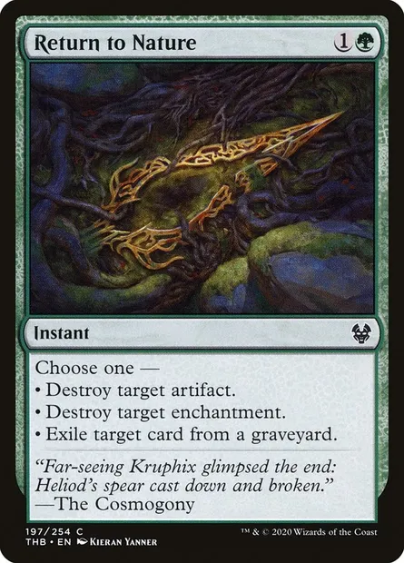 Return to Nature, Magic card THB 197 — Theros Beyond Death set