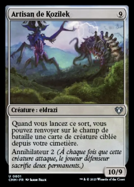 Artisan de Kozilek, carte Magic CMM 801 — extension Commander Masters