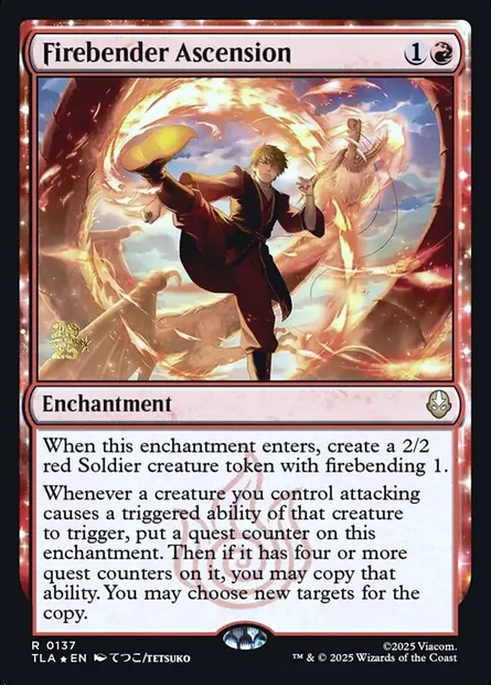Firebender Ascension, Magic card PTLA 137s — Avatar: The Last Airbender Promos set
