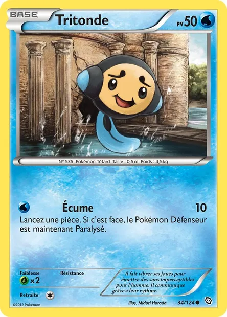 Tritonde, carte Pokémon DRX 34 — extension Dragons Éxaltés