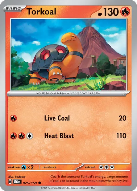 Torkoal, Pokémon card JTG 025 — Journey Together set