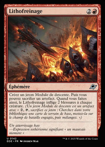Lithofreinage, carte Magic EOE 142 — extension Edge of Eternities