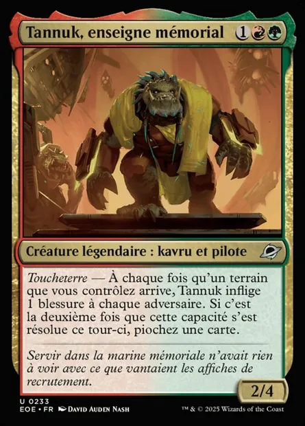 Tannuk, enseigne mémorial, carte Magic EOE 233 — extension Edge of Eternities