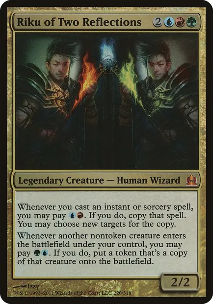 Riku aux deux reflets, carte Magic OCMD 220 — extension Commander 2011 Oversized