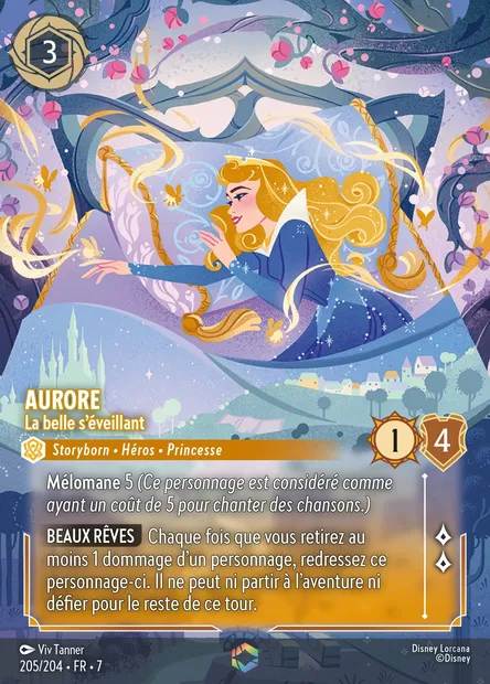 Aurore - La belle s'éveillant, carte Disney Lorcana CH7-205 — extension L'île d'Archazia