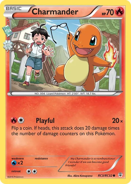 Charmander, Pokémon card GEN RC3 — Generations set