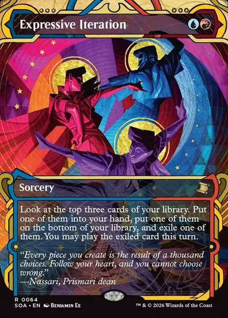 Expressive Iteration, Magic card SOA 64 — Secrets of Strixhaven Mystical Archive set
