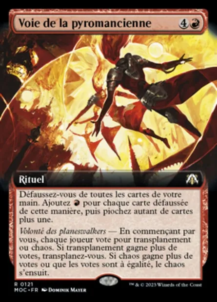 Voie de la pyromancienne, carte Magic MOC 121 — extension March of the Machine Commander