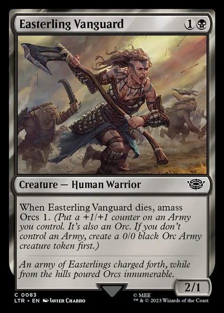 Easterling Vanguard, Magic card LTR 83 — The Lord of the Rings: Tales of Middle-earth set