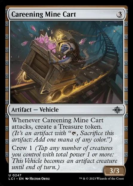 Careening Mine Cart, Magic card LCI 247 — The Lost Caverns of Ixalan set