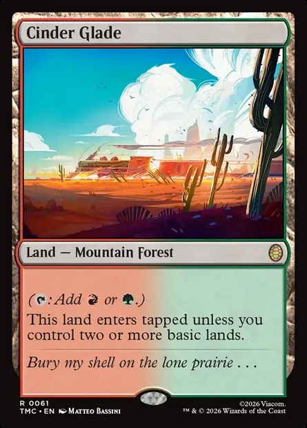 Cinder Glade, Magic card TMC 61 — Teenage Mutant Ninja Turtles Eternal set