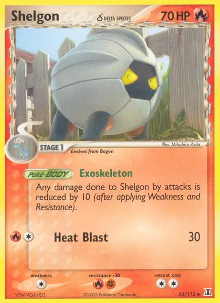 Shelgon δ, Pokémon card DS 54 — Delta Species set