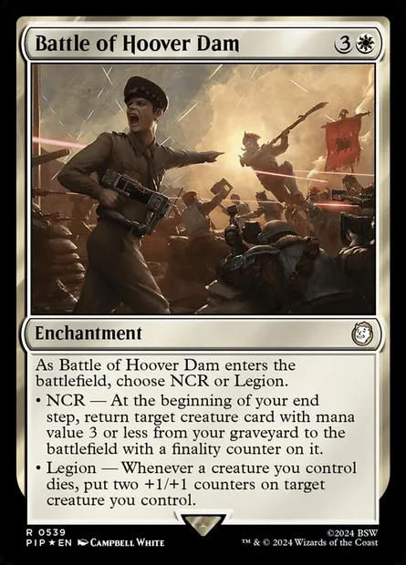 Battle of Hoover Dam, Magic card PIP 539 — Fallout set