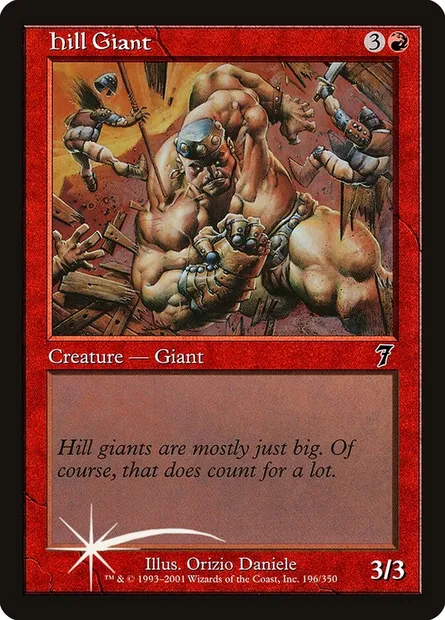 Hill Giant, Magic card 7ED 196★ — Seventh Edition set