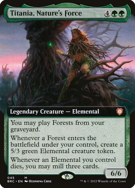 Titania, force de la nature, carte Magic BRC 45 — extension The Brothers' War Commander