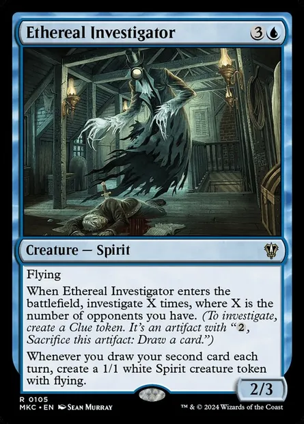 Ethereal Investigator, Magic card MKC 105 — Murders at Karlov Manor Commander set