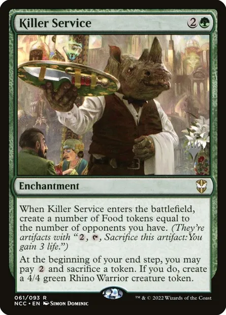 Killer Service, Magic card PNCC 61p — New Capenna Commander Promos set