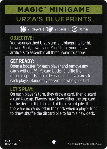 Urza's Blueprints (minigame) // Urza's Blueprints (cont'd), Magic card MBRO 2 — The Brothers' War Minigames set