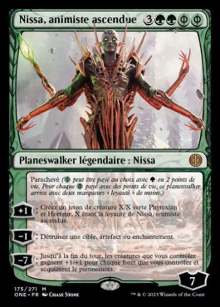 Nissa, animiste ascendue, carte Magic ONE 175 — extension Tous Phyrexians