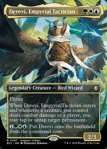 Derevi, Empyrial Tactician, Magic card BLC 87 — Bloomburrow Commander set