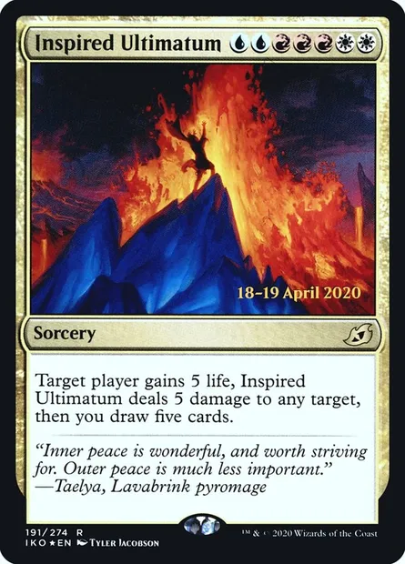Inspired Ultimatum, Magic card PIKO 191s — Ikoria: Lair of Behemoths Promos set