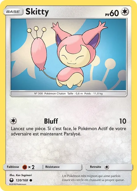 Skitty, carte Pokémon CES 120 — extension Tempête Céleste