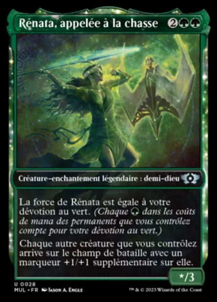 Rénata, appelée à la chasse, carte Magic MUL 28 — extension Multiverse Legends
