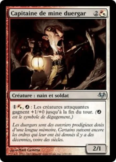 Capitaine de mine duergar, carte Magic EVE 138 — extension Coucheciel